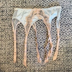 Mint and Pink Dita Von Teese Garter Belt Size 10